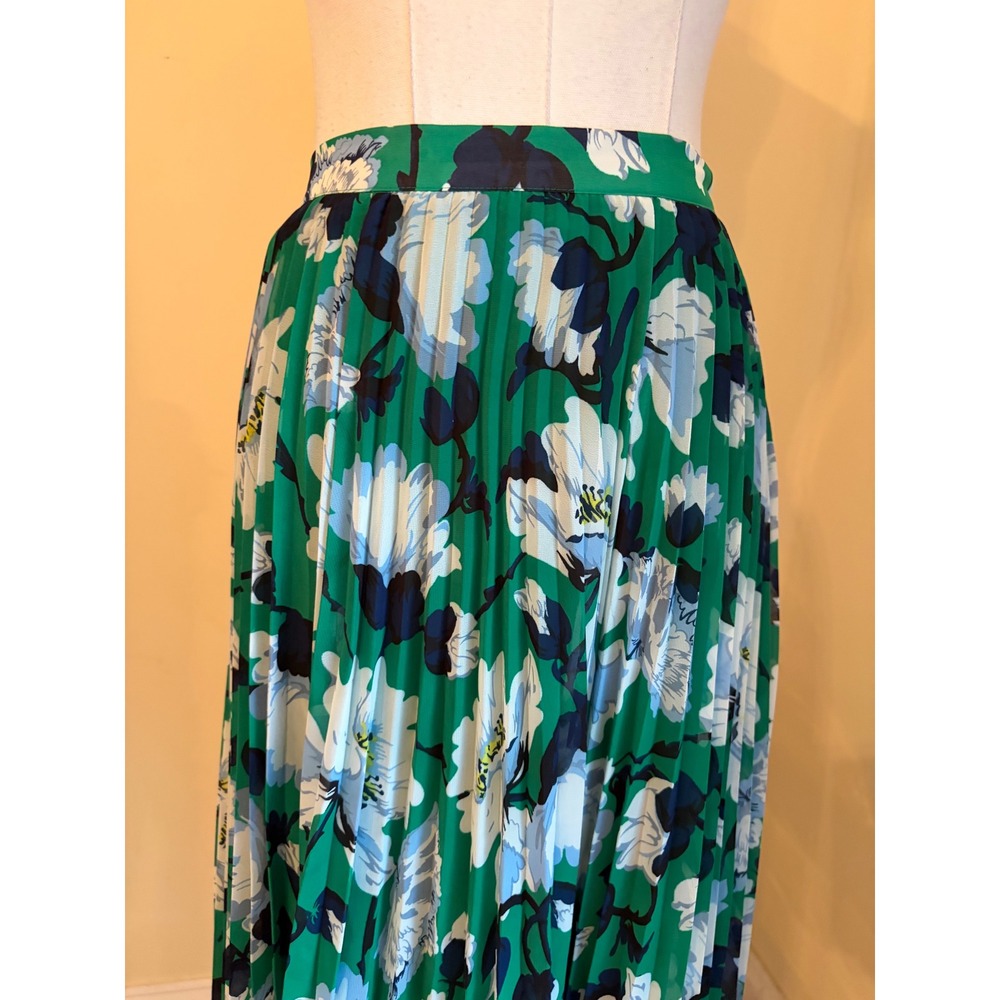 Maeve Anthropologie Roseanna Green Floral Pleated Midi Skirt XS - Picture 5 of 9